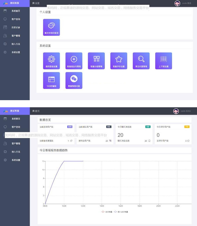 【全开源可2开】最新PHP在线客服系统IM即时通讯聊天源码微信公众号小程序H5APP网页端在线客服